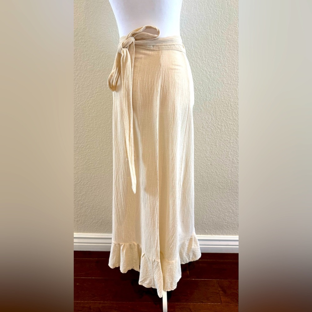 Paralia Mykonos Wrap Skirt & Scarf Top Set – Size Small  in Crudo/Cream - Picture 14 of 14